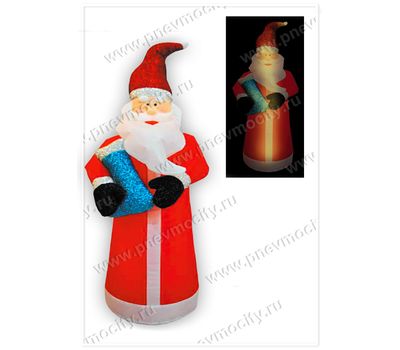  Надувной Дед Мороз С блестящим подарком С подсветкой, фото 1 