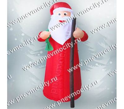  Надувной Дед Мороз с посохом и мешком, фото 1 
