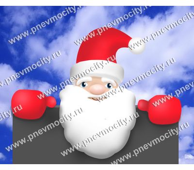  Большой Надувной Дед Мороз на крышу, фото 1 