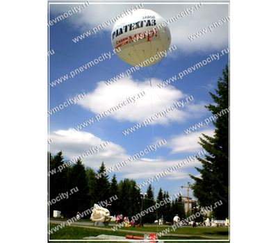  Рекламный привязной шар Белый, фото 1 