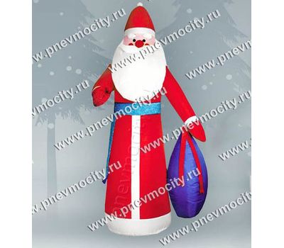  Новогодняя фигура Надувной Дед Мороз с мешком С подсветкой 1,3 х 2,8 м, фото 1 