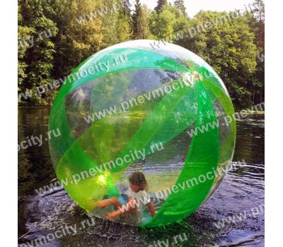  Аттракцион Водный шар ПВХ секционный зеленый, фото 1 